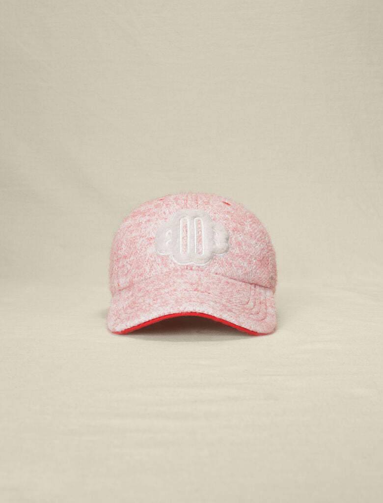 Gorra efecto tweed rosa