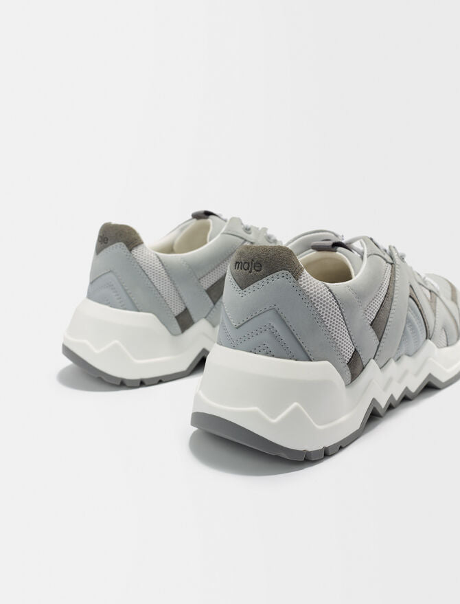 Zapatillas de piel con suela dentada