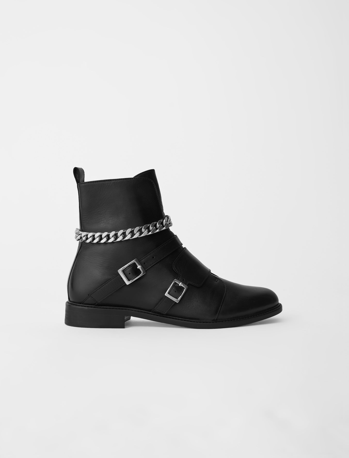 Maje | Botines planos con correas y cadena Forchains