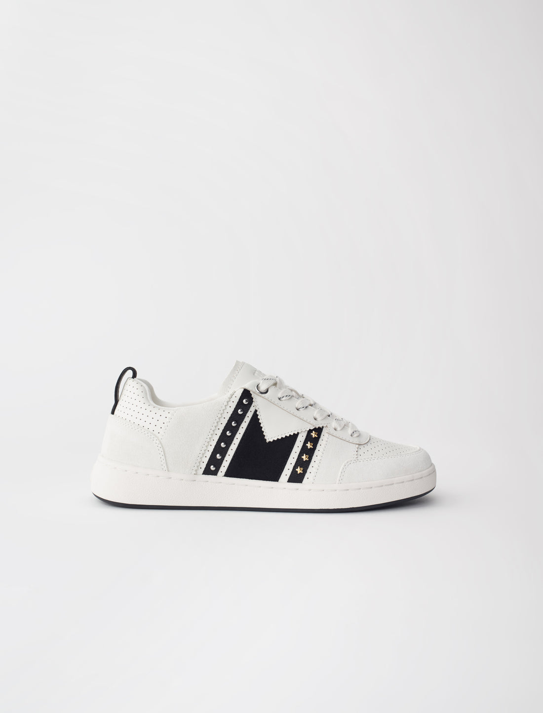 Sneakers de piel dos tonos