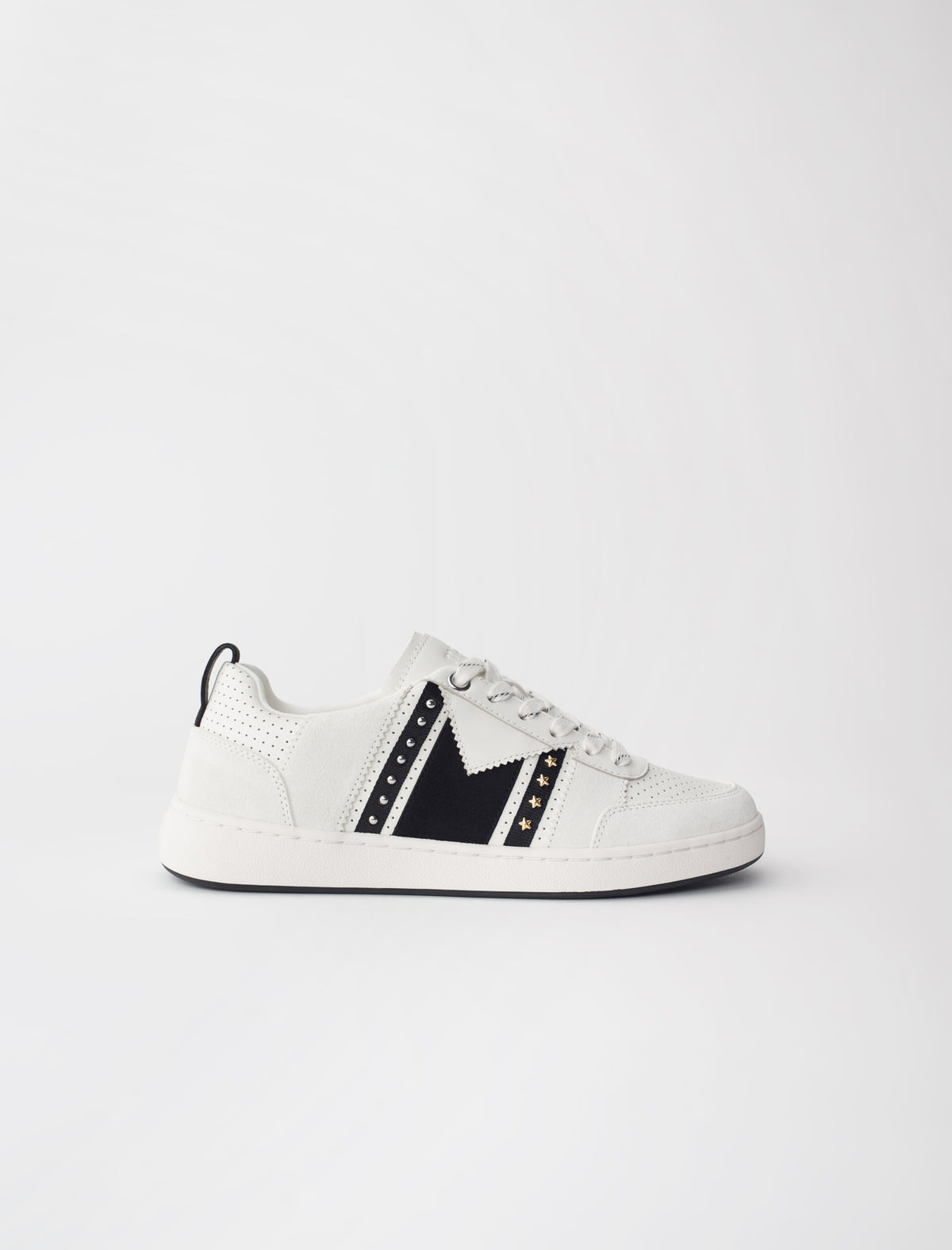 Sneakers de piel dos tonos