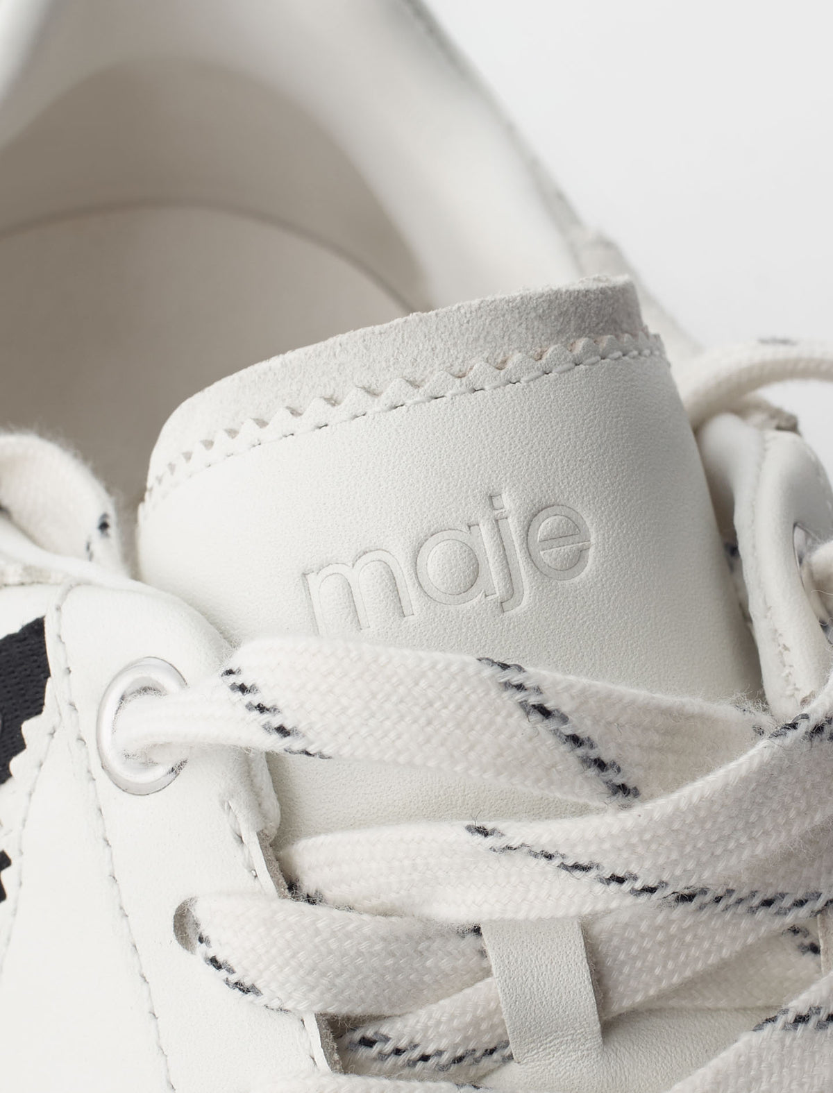 Sneakers de piel dos tonos