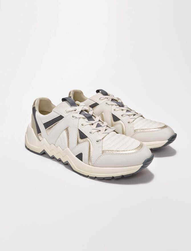 Zapatillas de piel con suela dentada