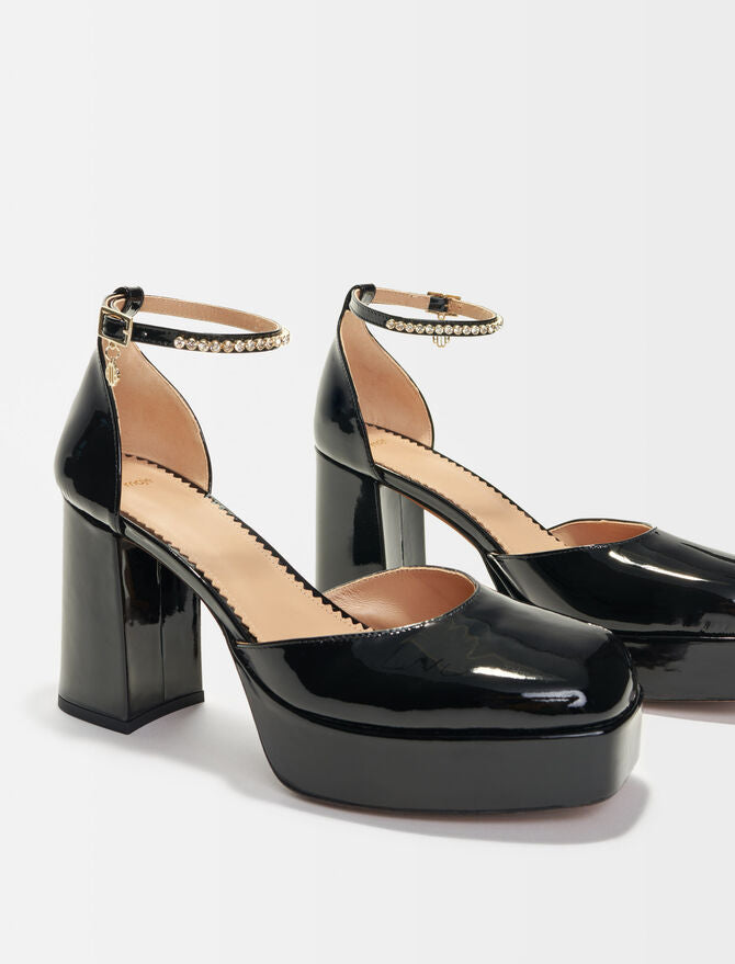 Zapatos de tacón de charol de plataforma