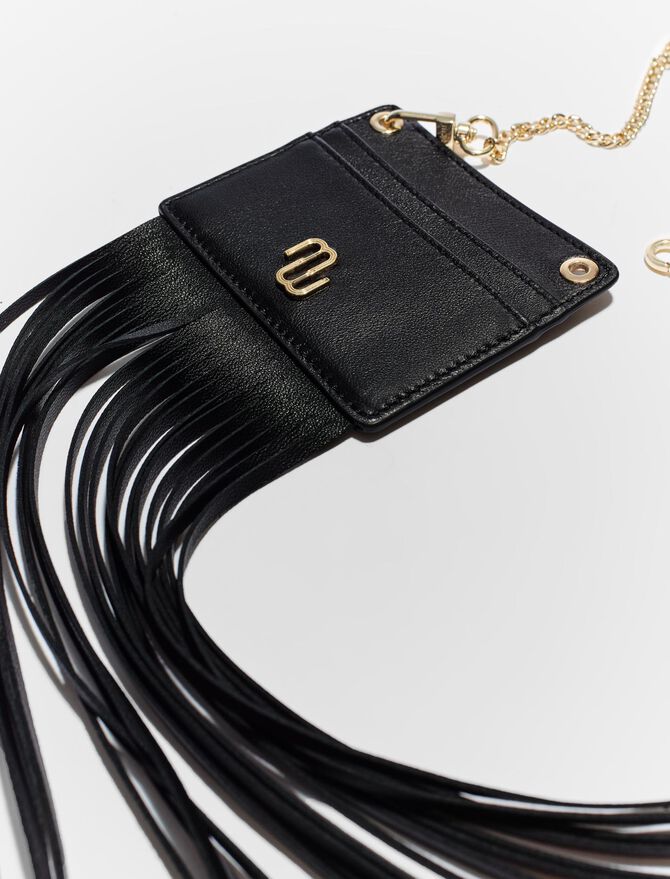 Tarjetero con flecos