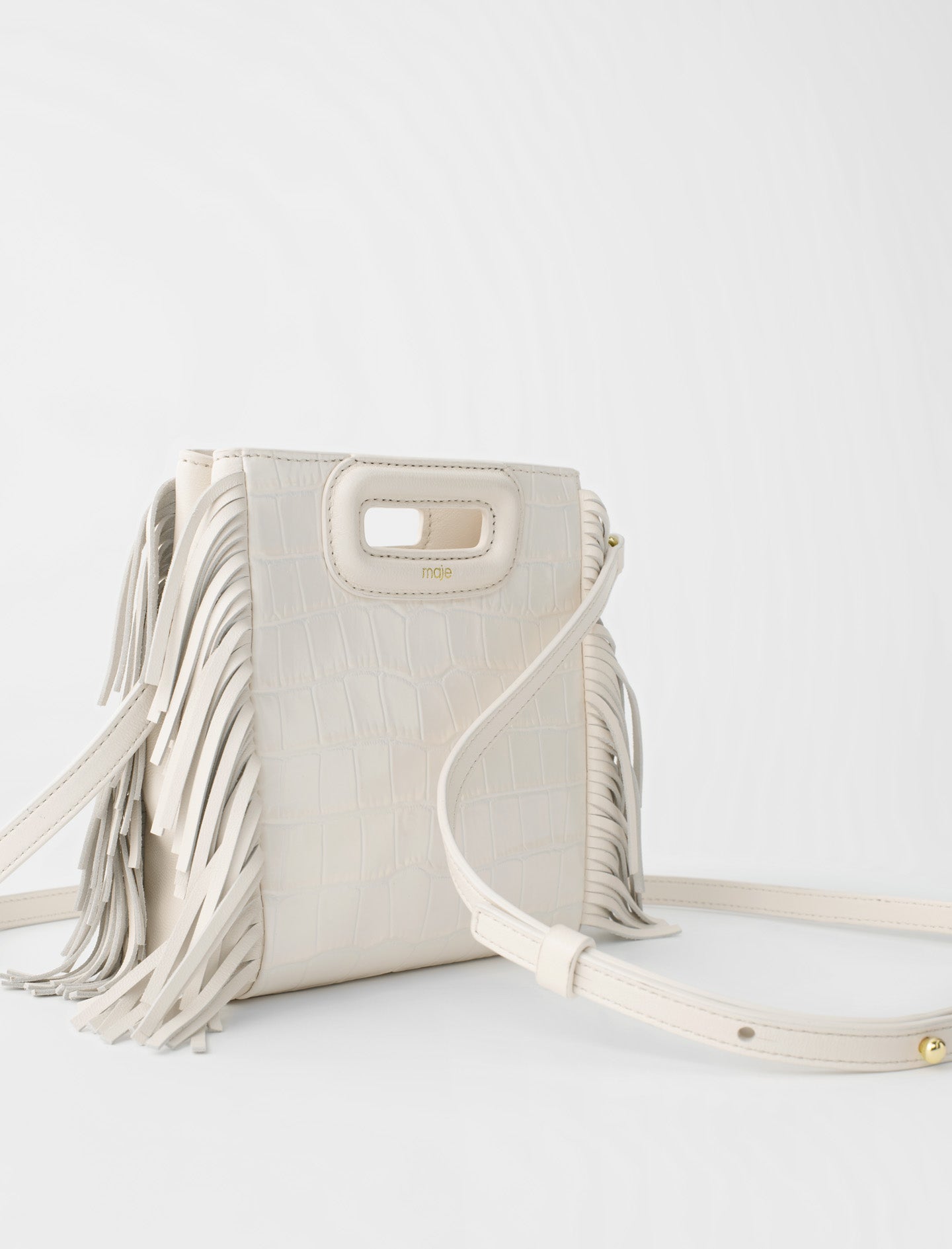 Mini bolso M de piel de cocodrilo