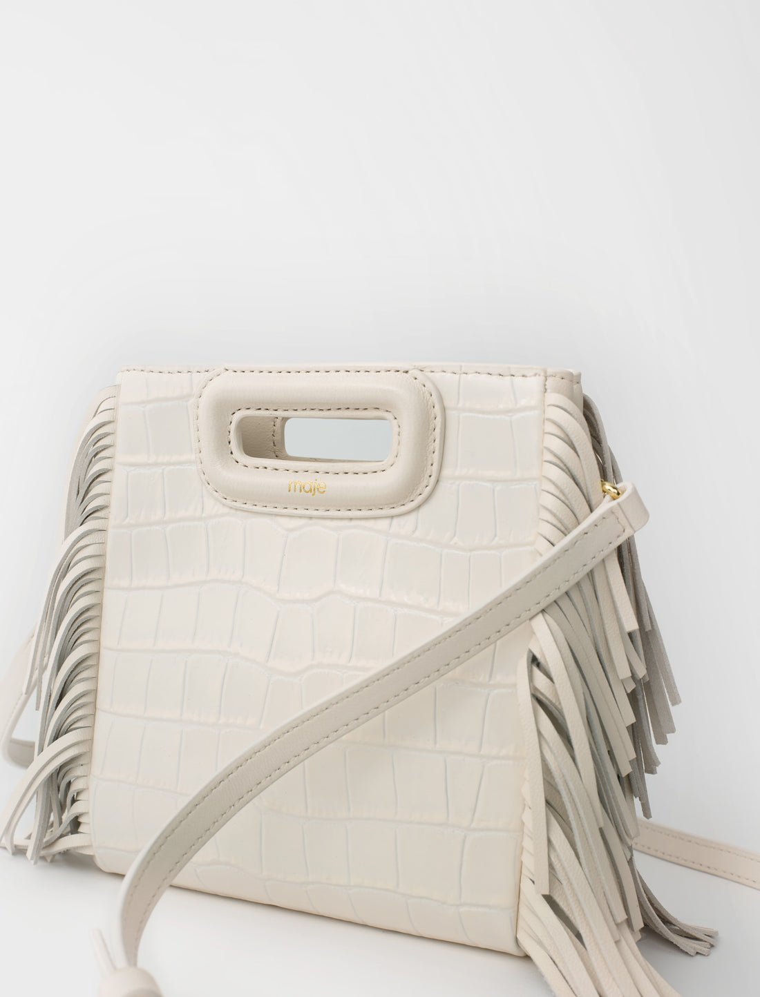 Mini bolso M de piel de cocodrilo