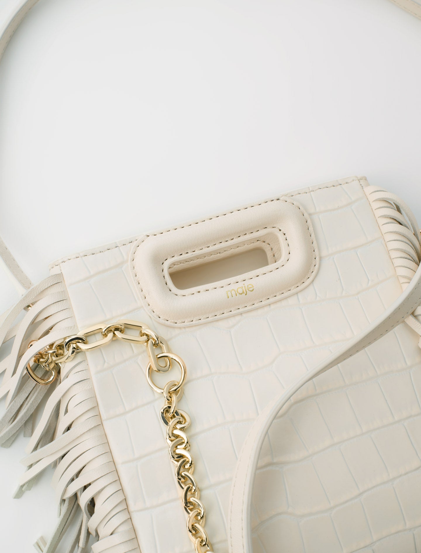 Mini bolso M de piel de cocodrilo