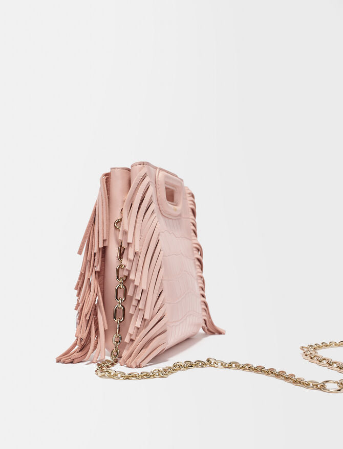 Mini bolso M de piel de cocodrilo