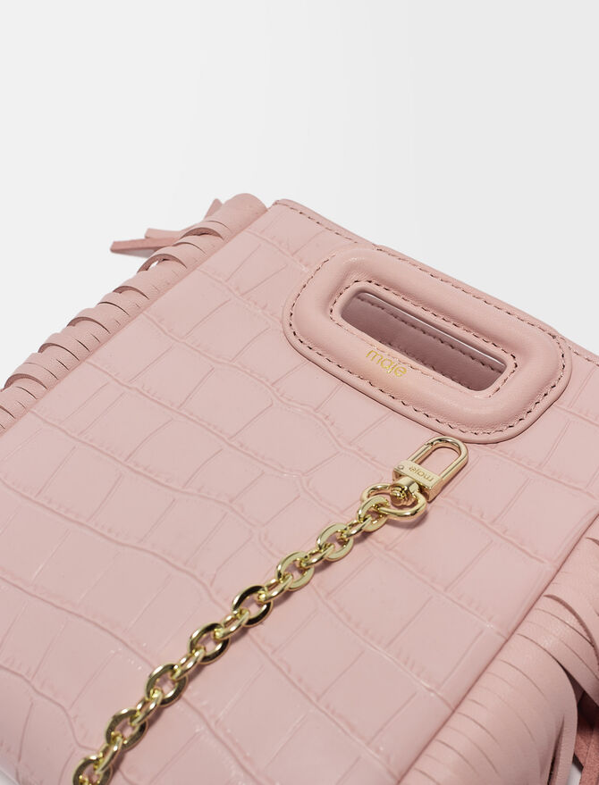Mini bolso M de piel de cocodrilo