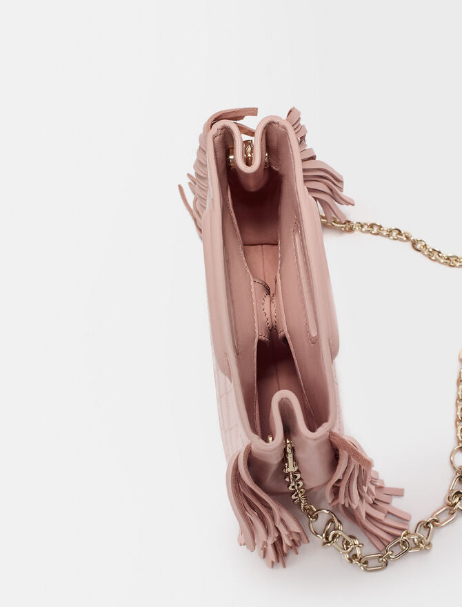 Mini bolso M de piel de cocodrilo