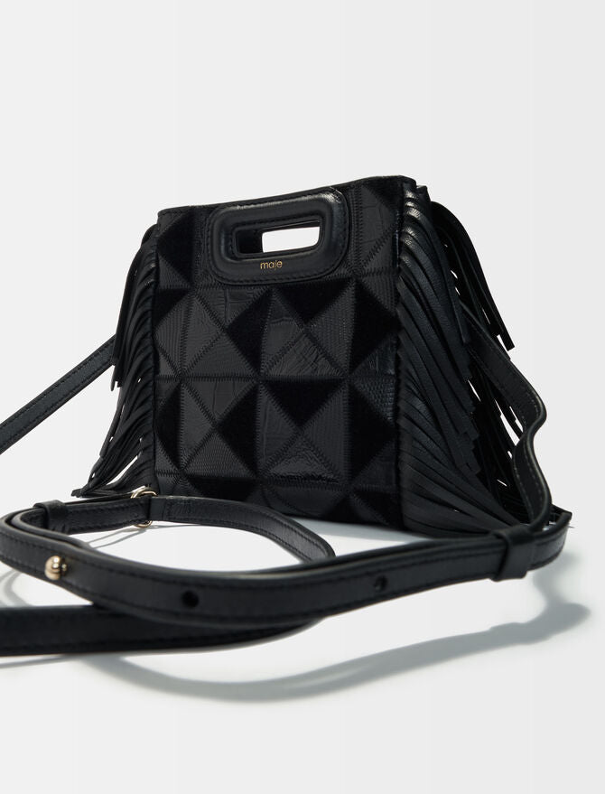 Minibolso M de piel con parche