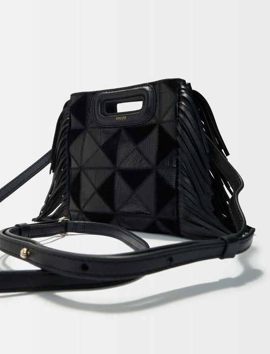 Minibolso M de piel con parche