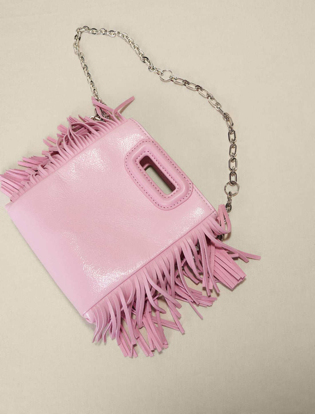Minibolso M de piel rosa