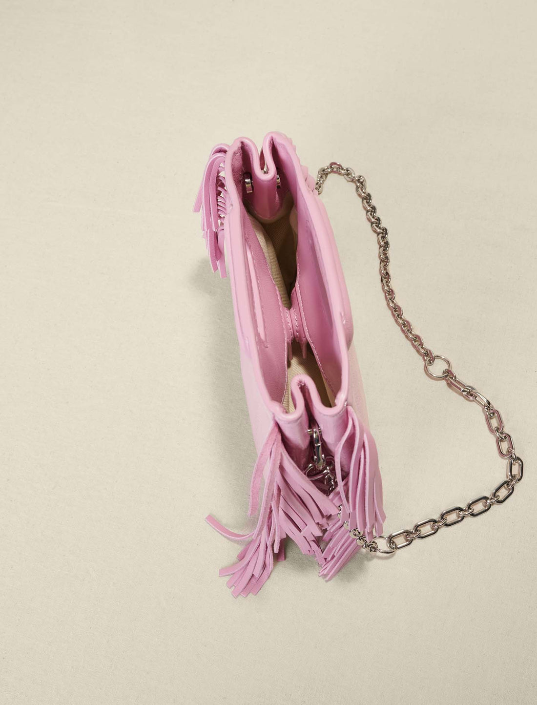 Minibolso M de piel rosa
