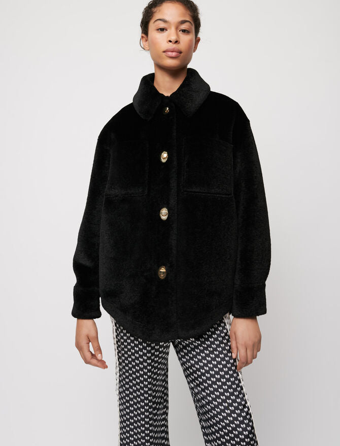 Sobrecamisa oversize de piel sintética
