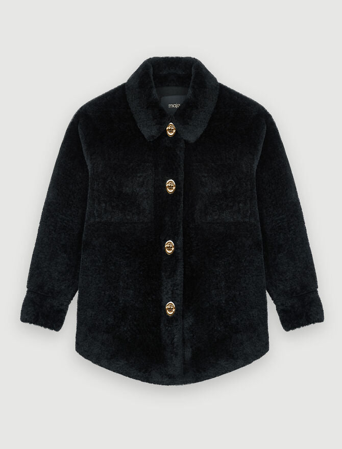 Sobrecamisa oversize de piel sintética