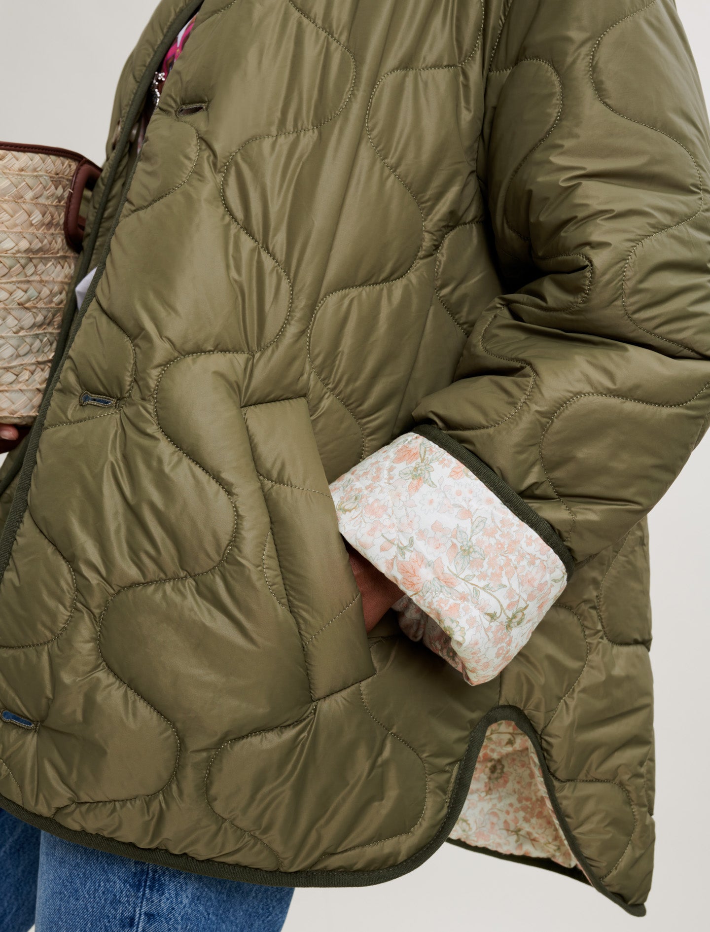 Chamarra oversize reversible