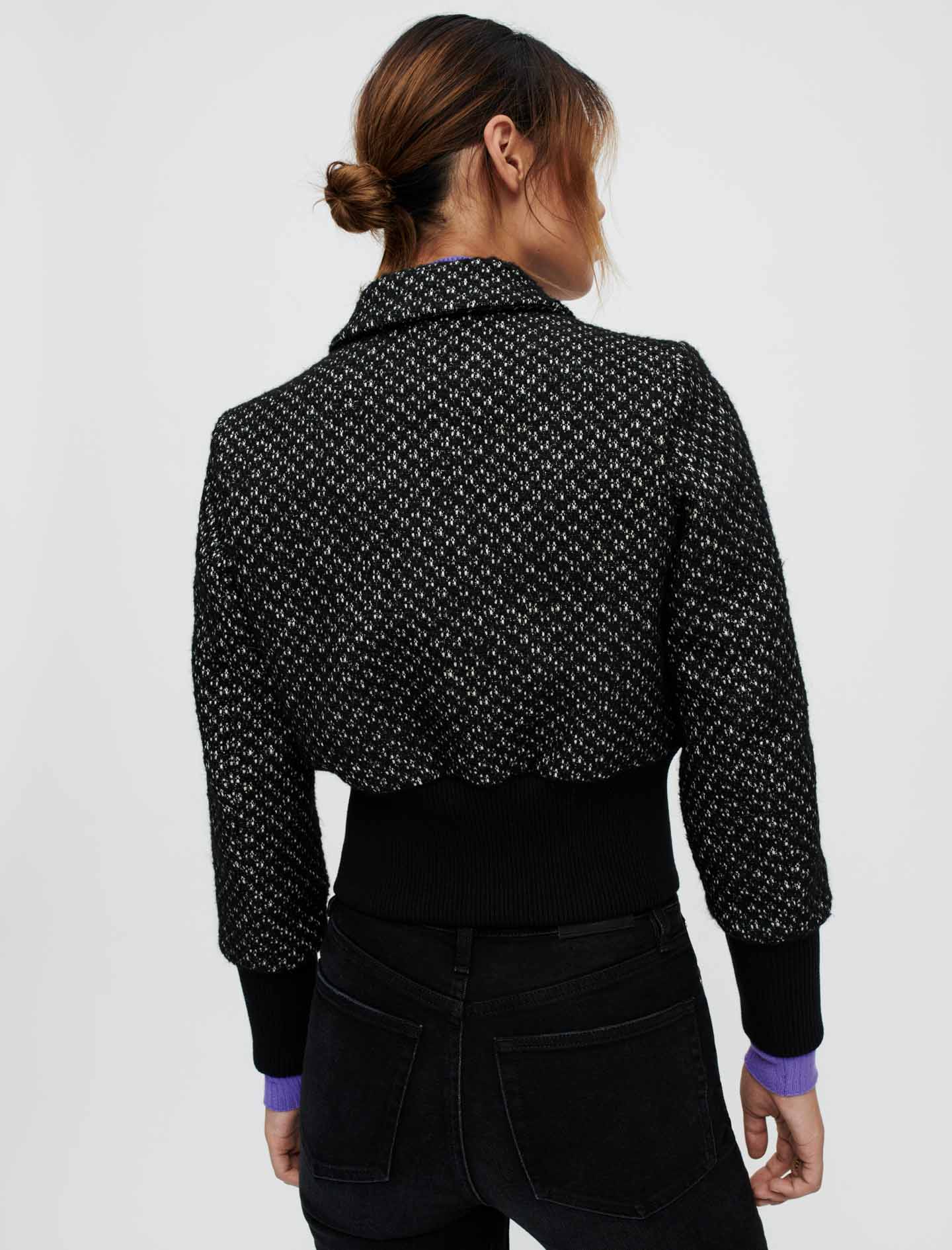 Cazadora de tweed ceñida