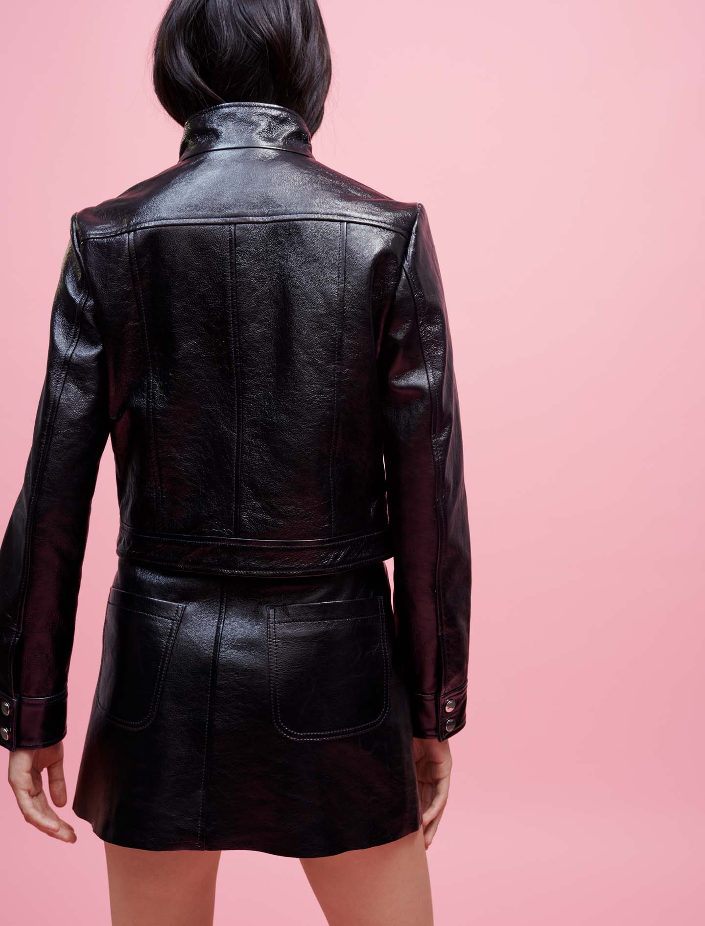 Chaqueta de cuero de vinilo