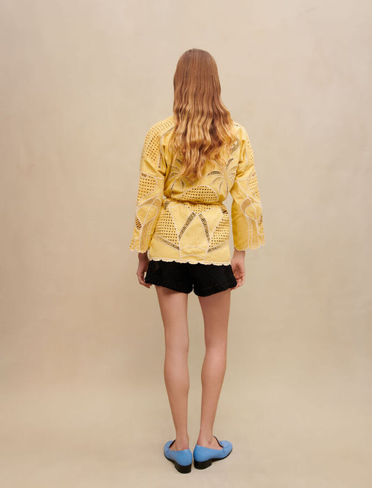 Chaqueta kimono bordada