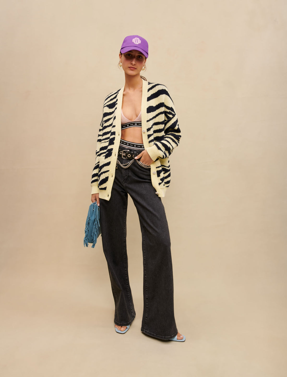 Cárdigan amarillo oversize