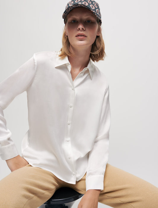 Maje | Camisa de raso de seda