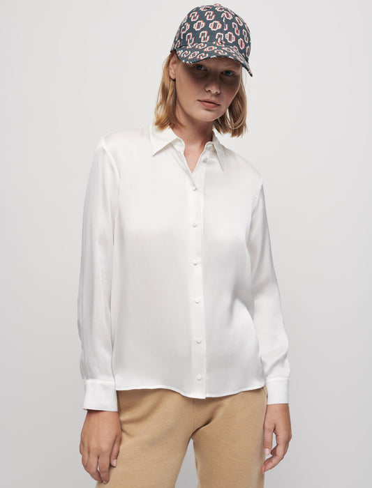 Camisa de raso de seda