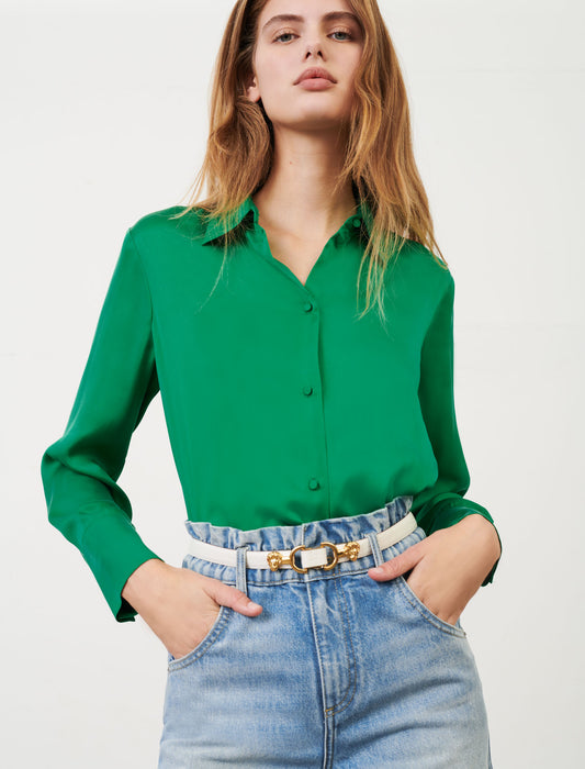 Camisa de raso de seda