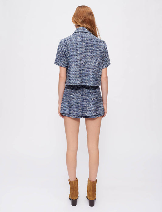 Camisa de tweed moteado