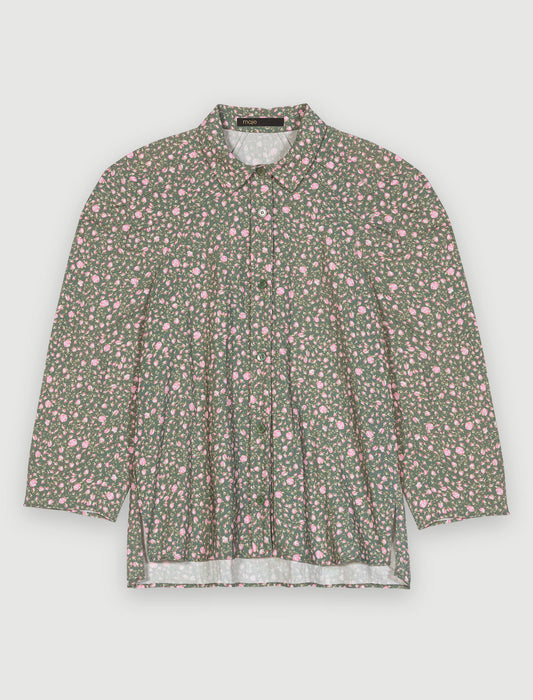 Camisa estampada capullos de rosa