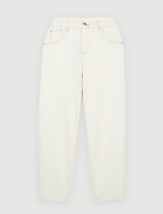 Jeans anchos con cintura elástica