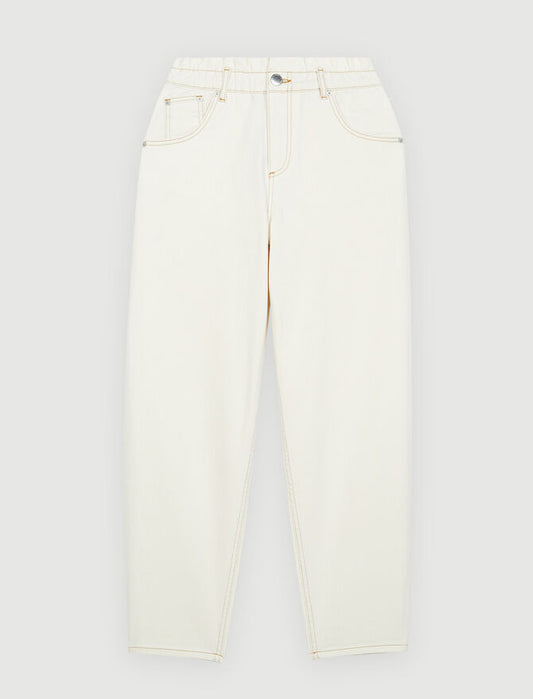 Jeans anchos con cintura elástica
