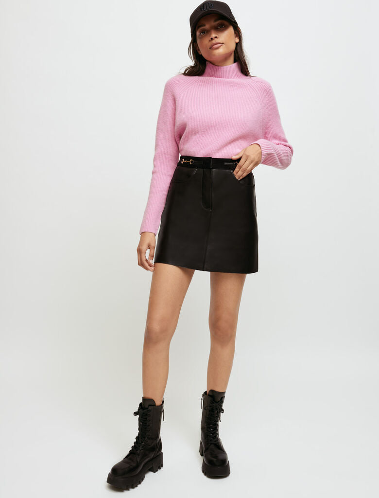 Falda de piel con bocado