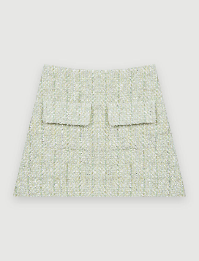 Falda de tweed con brillo