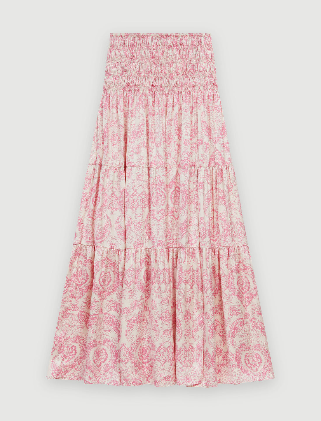 Falda de raso estampada
