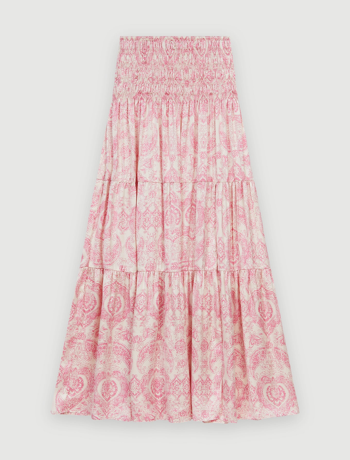 Falda de raso estampada