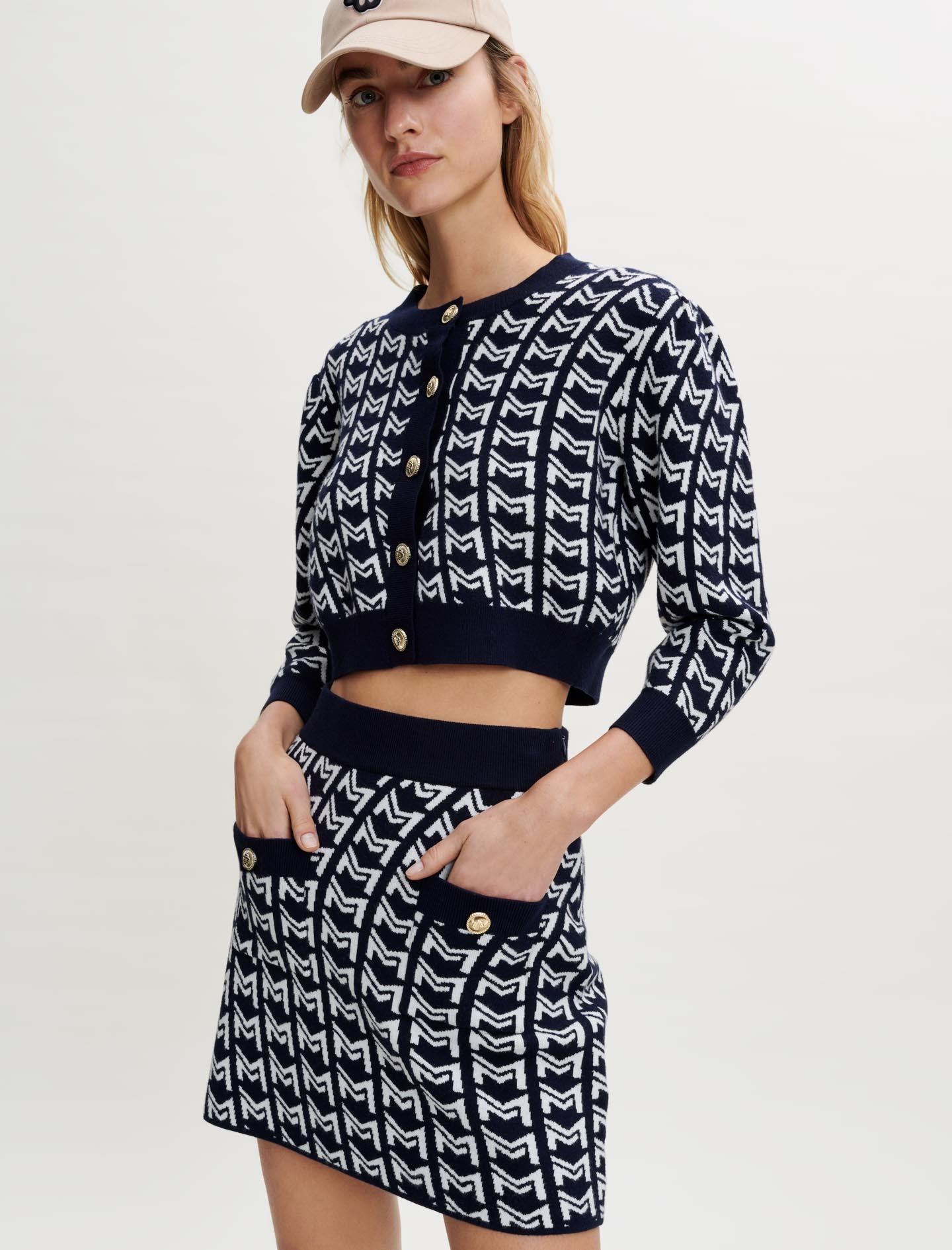 Falda de jacquard con monograma