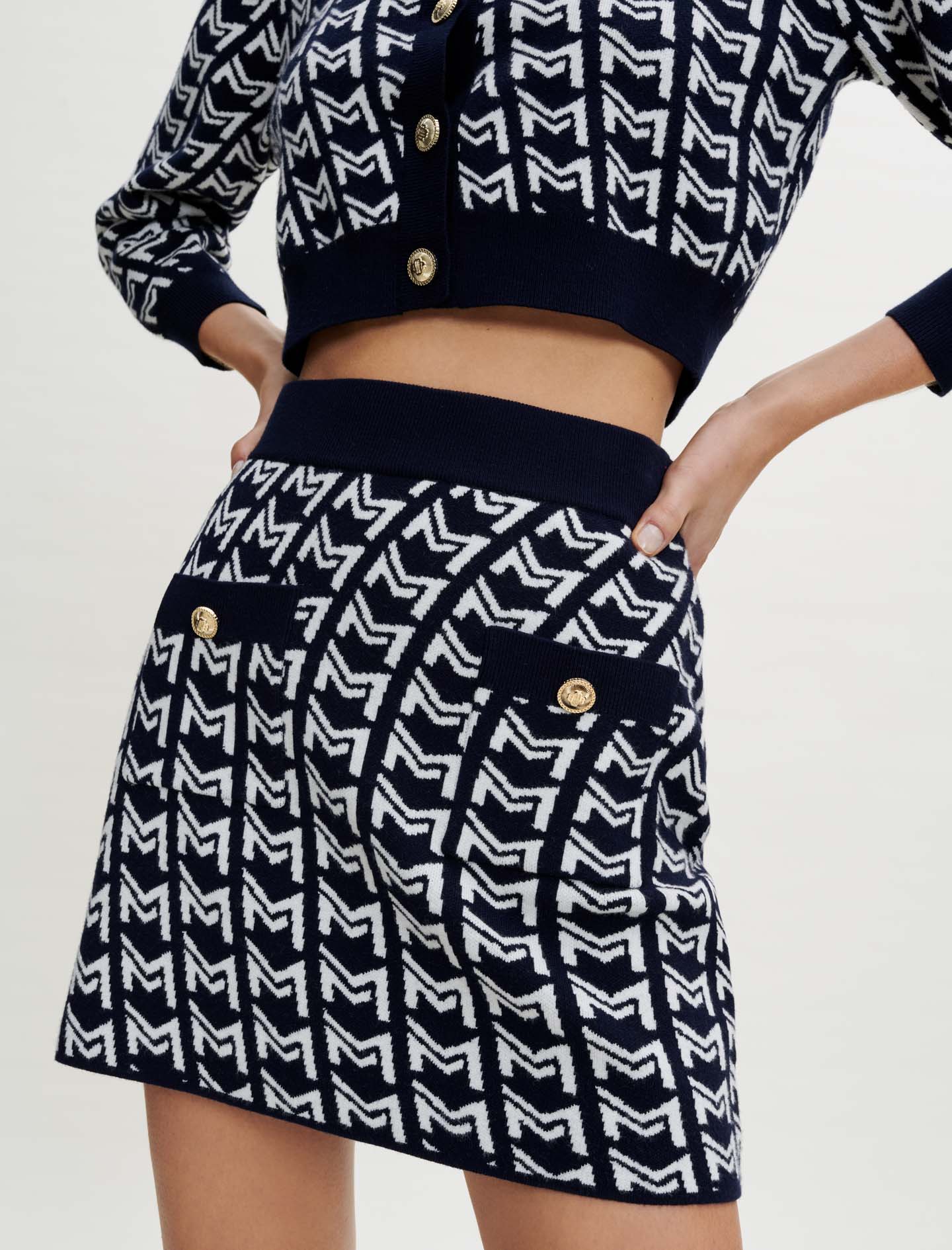 Falda de jacquard con monograma