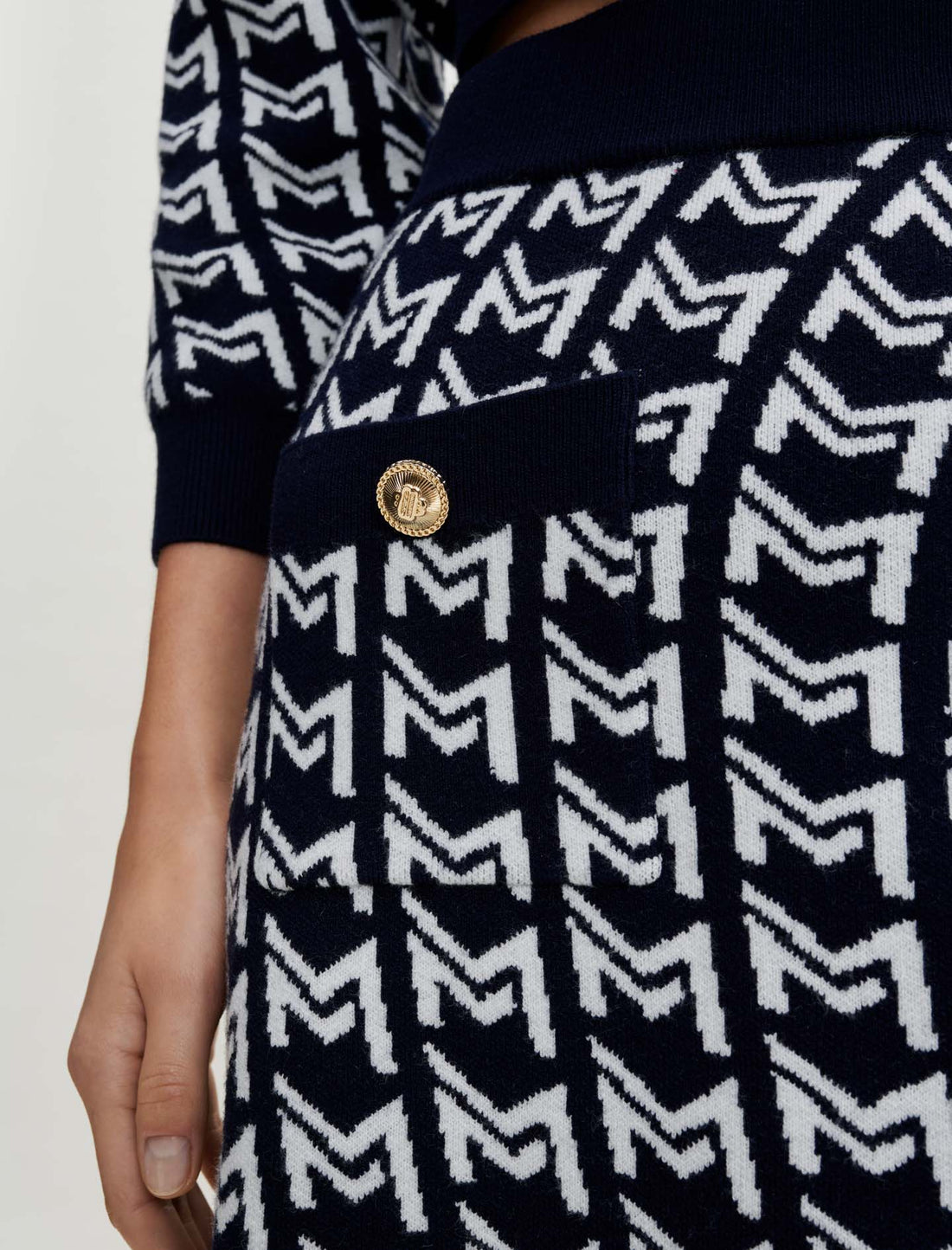 Falda de jacquard con monograma
