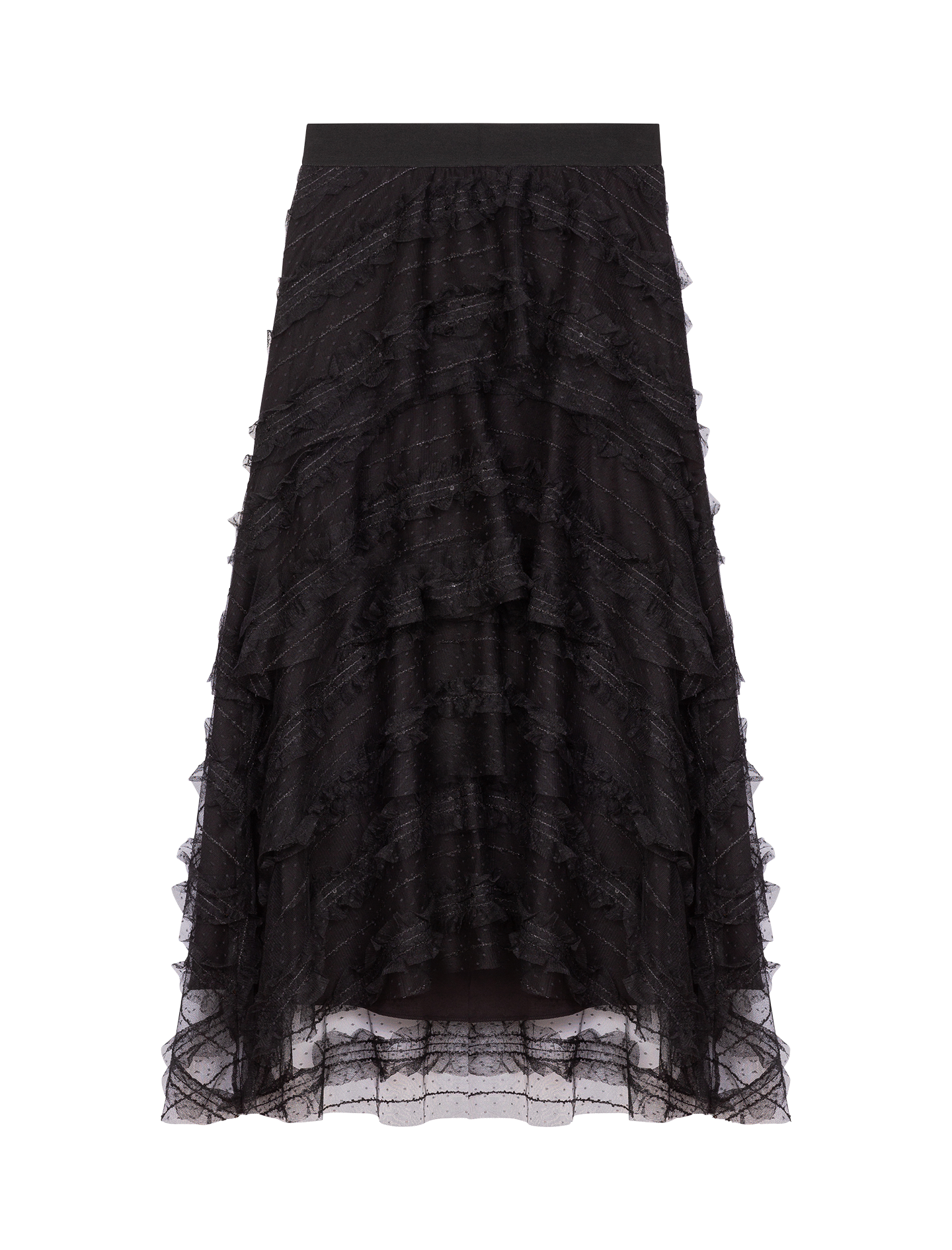 Falda de tul con plumeti y lentejuelas