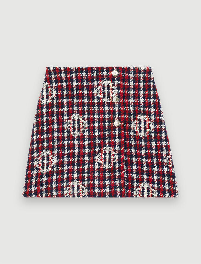 Falda jacquard Clover de cuadros