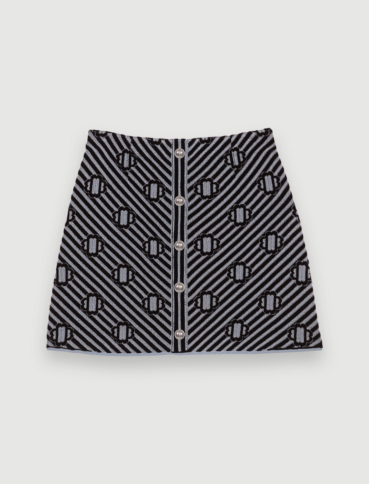 Falda de jacquard con estampado