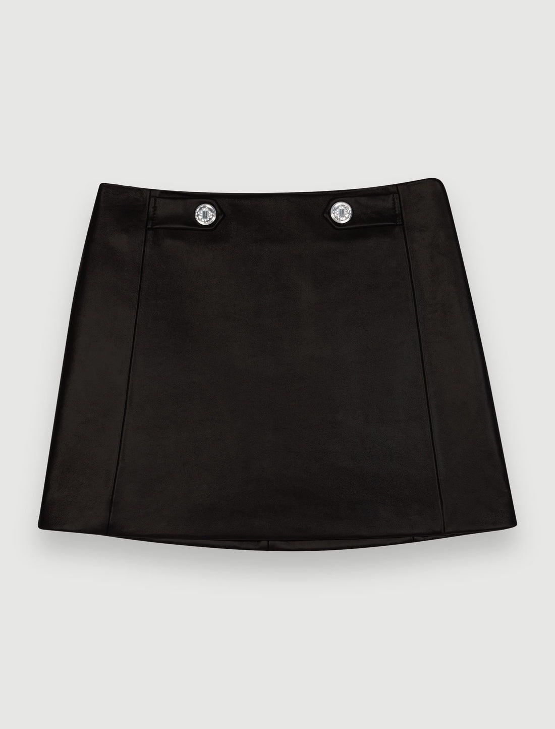 Falda corta de piel