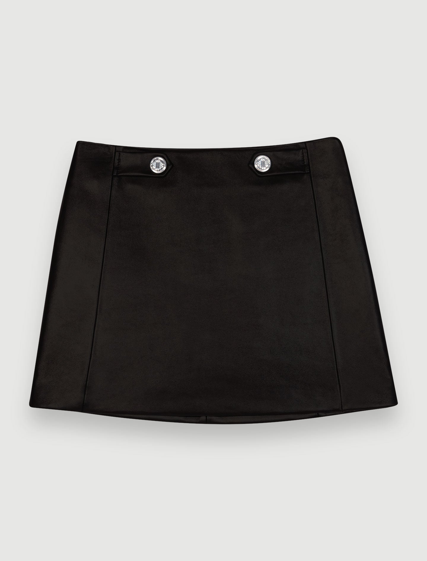 Falda corta de piel