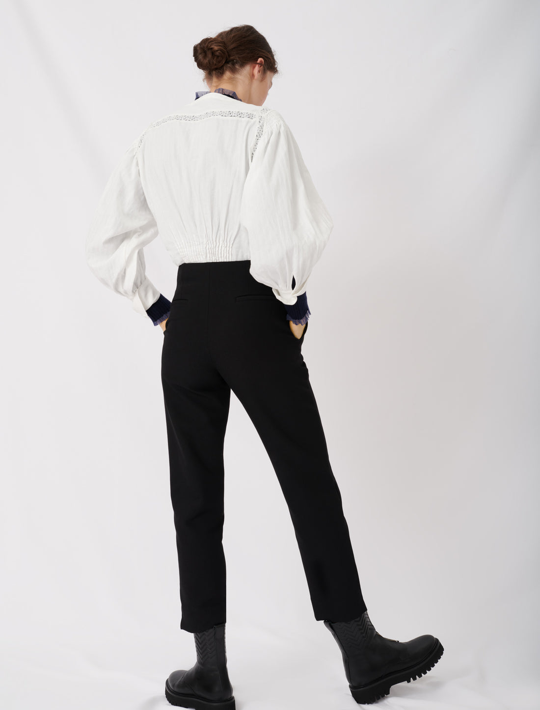 Maje | Pantalón Recto con cinturón Palma