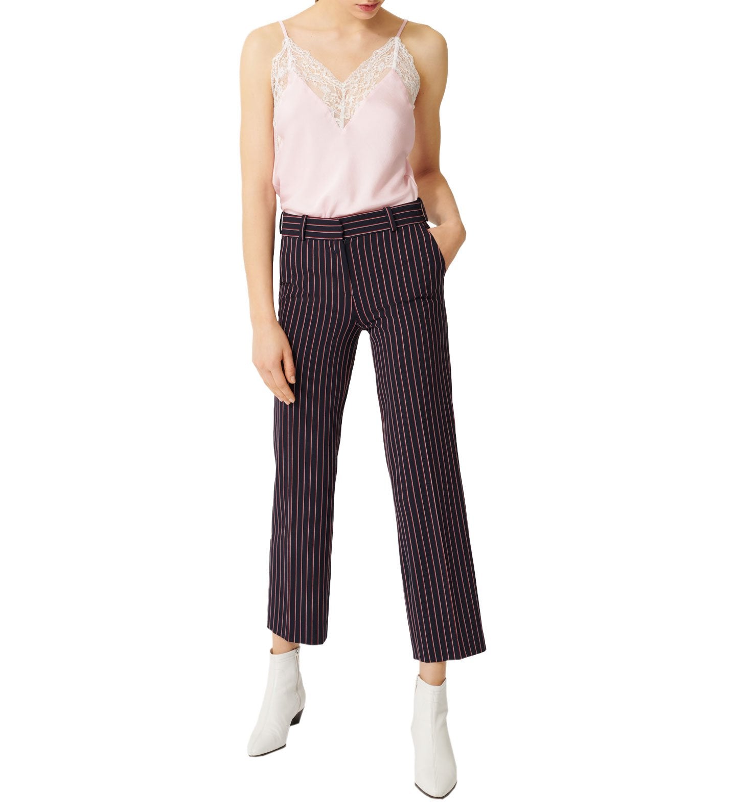 Maje | Pantalón Pielda Marino