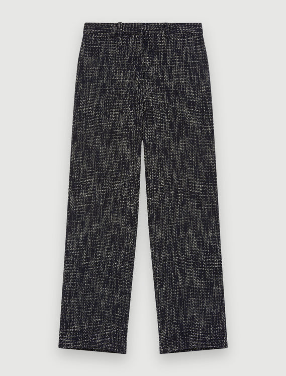 Pantalón ancho de tipo tweed