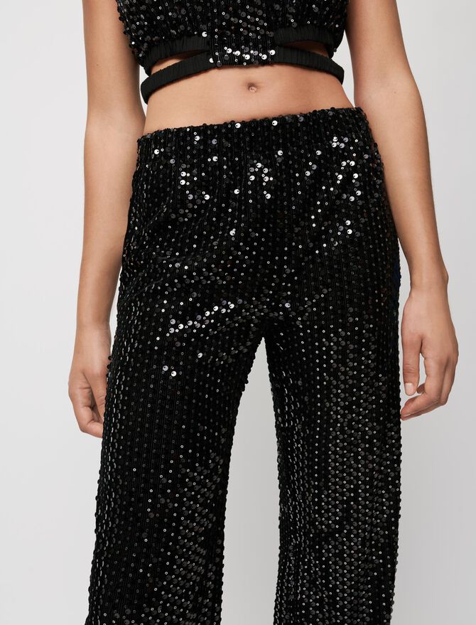 Pantalón de terciopelo y lentejuelas