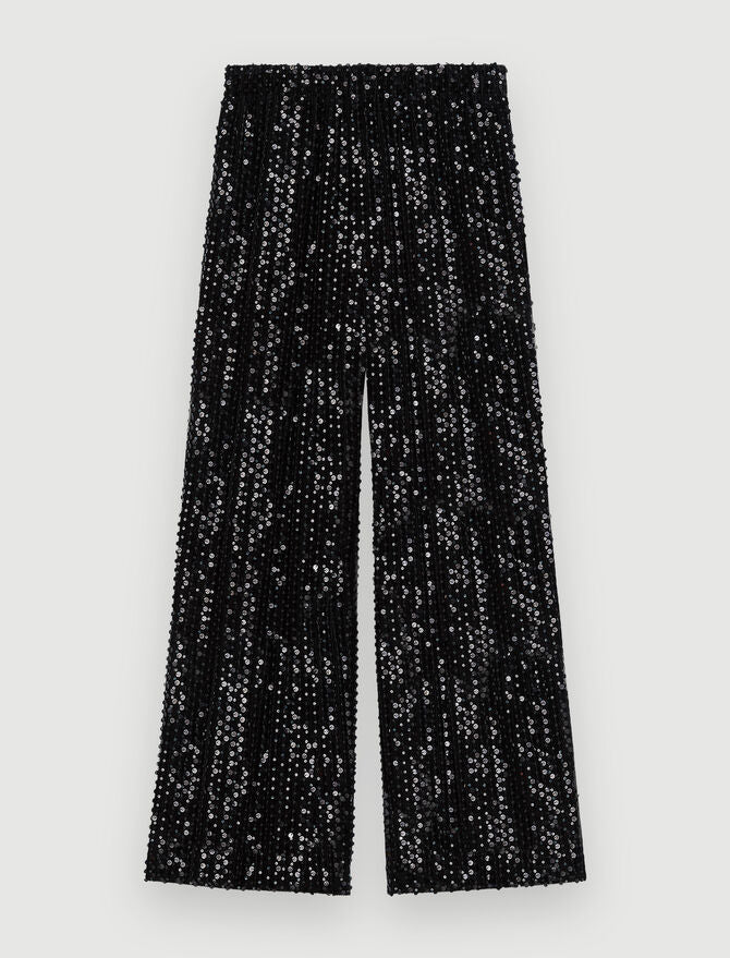 Pantalón de terciopelo y lentejuelas